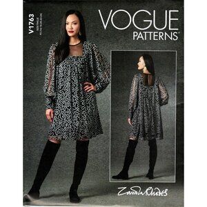Vogue V1763 Misses 16 to 24 Zandra Rhodes Special Occasion Dress Sewing Pattern